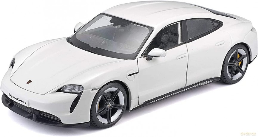 Porsche Taycan Turbo S White 1:24