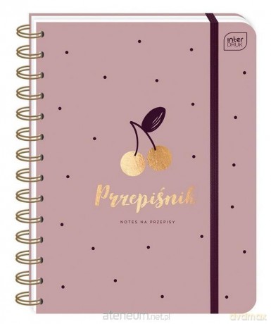 Przepiśnik z gumką A5/240K 90g Cherry [KSIĄŻKA]