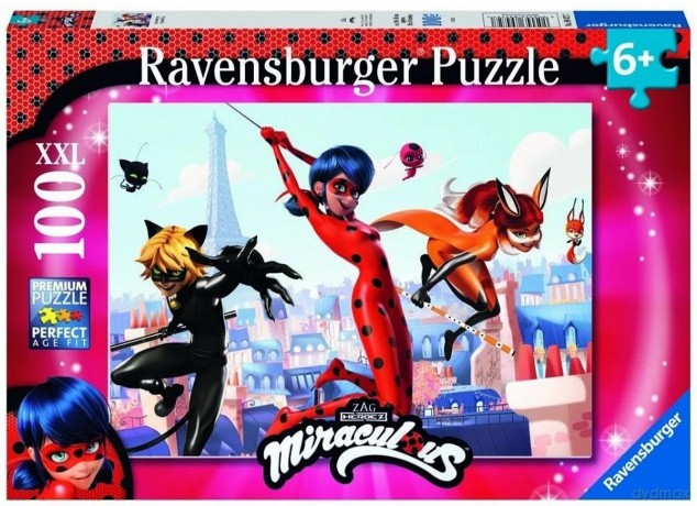 RAVENSBURGER 100 el. Miraculum. Biedronka i Czarny Kot [PUZZLE]