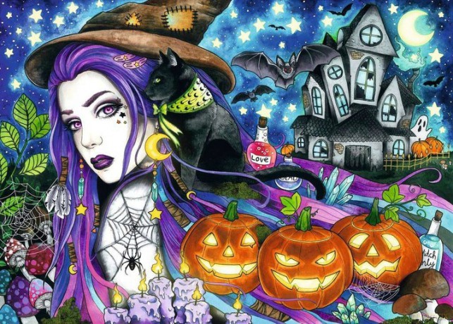 RAVENSBURGER 1000 el. Haloween [PUZZLE]