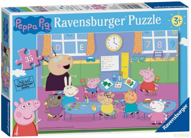 RAVENSBURGER 35 el. Świnka Peppa i cała klasa [PUZZLE]