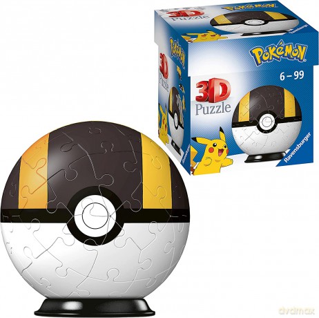 RAVENSBURGER 3D 54 el. Kula Pokemon czarna [PUZZLE]