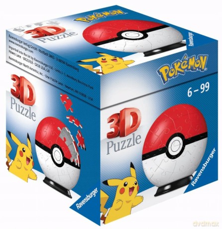 RAVENSBURGER 3D 54 el. Kula Pokemon czerwona [PUZZLE]