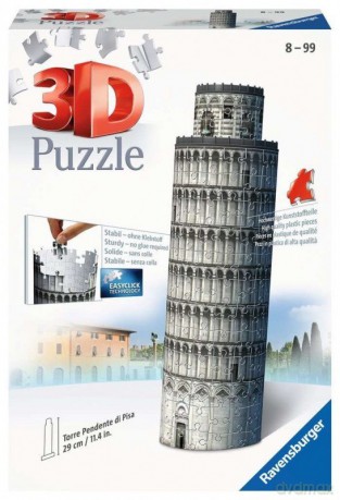 RAVENSBURGER 3D 54 el. Mini budowle. Krzywa Wieża w Pizie [PUZZLE]