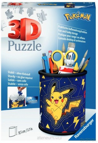 RAVENSBURGER 3D 54 el. Przybornik Pikachu [PUZZLE]
