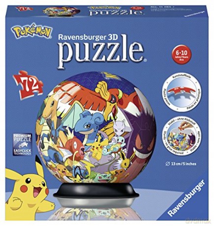 RAVENSBURGER 3D 72 el. Kula Pokemon [PUZZLE]