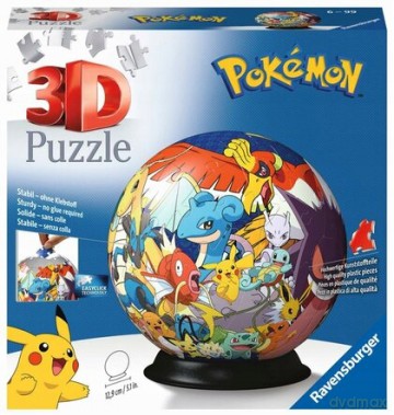 RAVENSBURGER 3D 72 el. Kula Pokemon [PUZZLE]