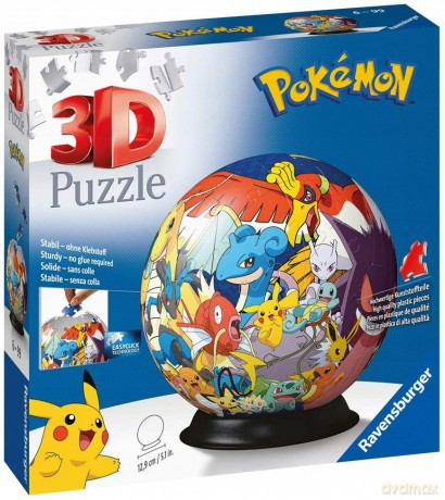 RAVENSBURGER 3D 72 el. Kula Pokemon [PUZZLE]