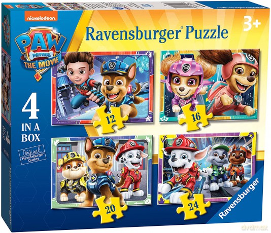 RAVENSBURGER 4w1 Psi Patrol film 12-16-20-24 el. [PUZZLE]