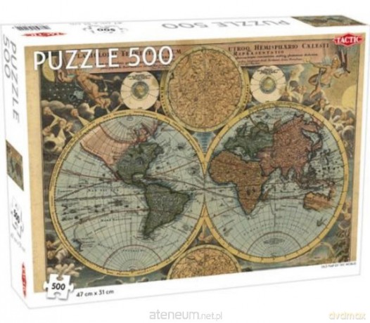 TACTIC 500 el. Around the World Old Map of the World [PUZZLE]