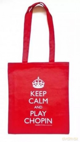 Torba czerwona - Keep calm and play Chopin