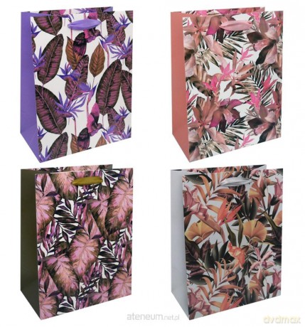 Torba prezentowa 18x23 kwiaty vintage