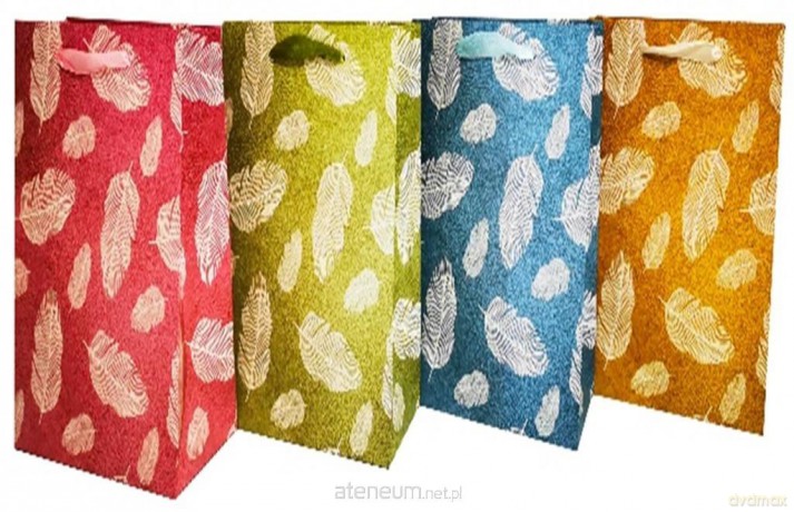 Torebka Lux Piórka z brokatem 18x23x10