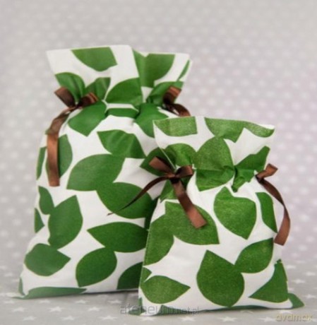 Worek Zielone Listki 20x30 cm (5 szt)