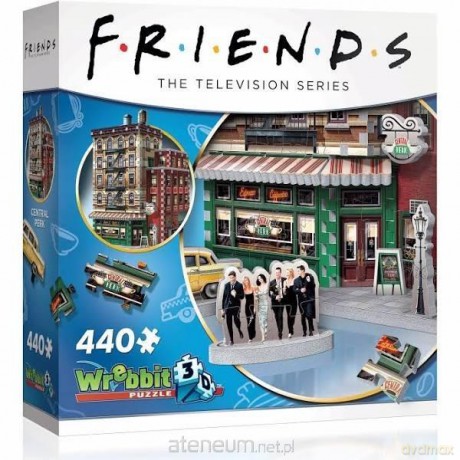 Wrebbit Puzzle 3D 440 el Przyjaciele Central Perk [PUZZLE]