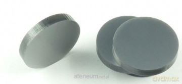 Znaczniki akryl srebrne okrągłe 22x3mm 10 szt