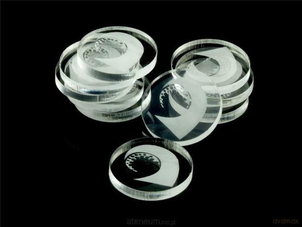 Znaczniki akryl transparentne okrągłe 22x3mm 10 szt