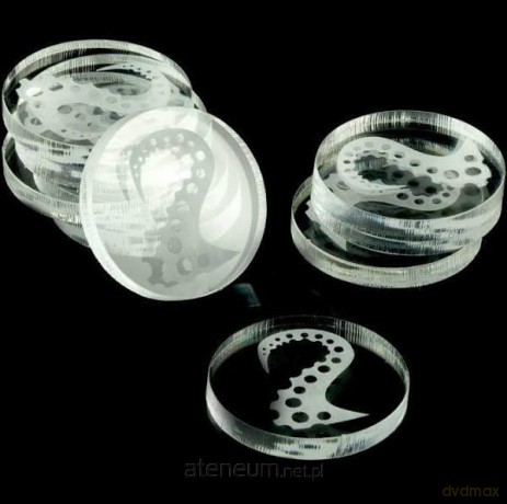 Znaczniki akryl transparentne okrągłe 22x3mm 10 szt