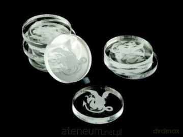 Znaczniki akryl transparentne okrągłe 22x3mm 10 szt