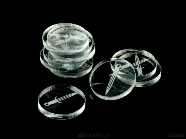 Znaczniki akryl transparentne okrągłe 22x3mm 10 szt