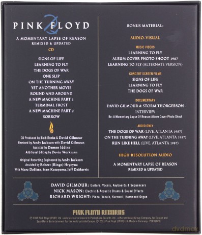 Pink Floyd: A Momentary Lapse Of Reason [DVD]+[CD]