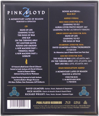 Pink Floyd: A Momentary Lapse Of Reason [Blu-Ray]+[CD]