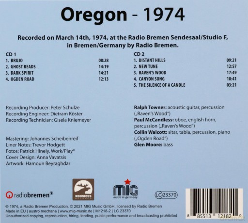 Oregon: 1974  [2CD]