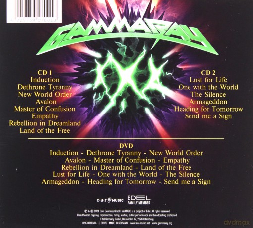 Gamma Ray: 30 Years Live Anniversary (digipack) [DVD]+[2CD]