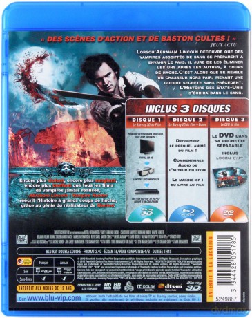 Abraham Lincoln: Vampire Hunter (Abraham Lincoln: Łowca wampirów) [Blu-Ray 3D]+[Blu-Ray]+[DVD]