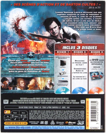 Abraham Lincoln: Vampire Hunter (Abraham Lincoln: Łowca wampirów) [Blu-Ray 3D]+[Blu-Ray]+[DVD]