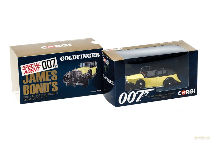 James Bond Rolls Royce Sedance De Ville - 'Goldfinger' Die Cast 1:36 Scale