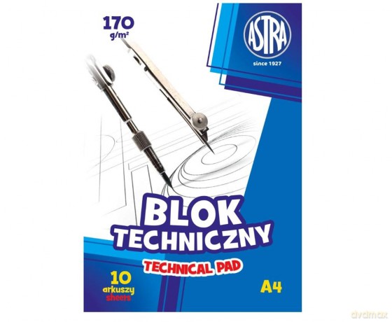 Blok techniczny A4/10K 170g (10szt)
