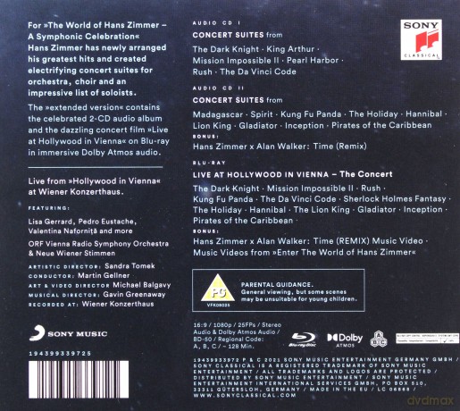 Hans Zimmer: The World of Hans Zimmer - A Symphonic Celebration (Extended Version) [Blu-Ray]+[2CD]