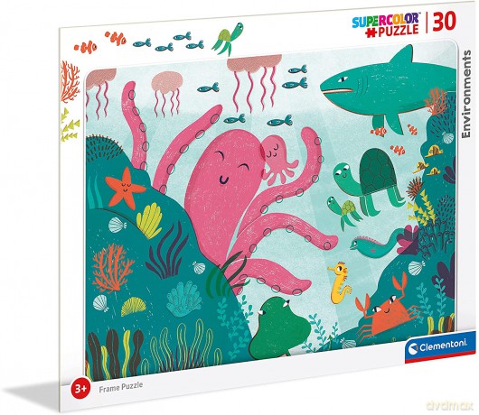 CLEMENTONI Ramkowe 30 el. Super Kolor Environments [PUZZLE]