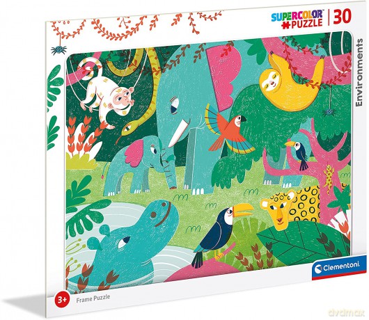 CLEMENTONI Ramkowe 30 el. Super Kolor Environments [PUZZLE]