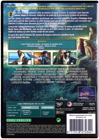 Pirates of the Caribbean: On Stranger Tides (Piraci z Karaibów: Na nieznanych wodach) (Disney) [DVD]