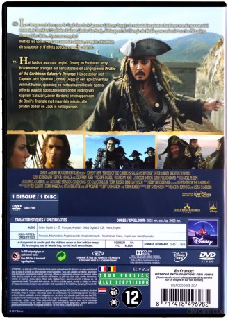 Pirates of the Caribbean: Dead Men Tell No Tales (Piraci z Karaibów: Zemsta Salazara) (Disney) [DVD]
