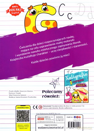 Kaligrafia. Literki z naklejkami - Katarzyna Salamon [KSIĄŻKA]