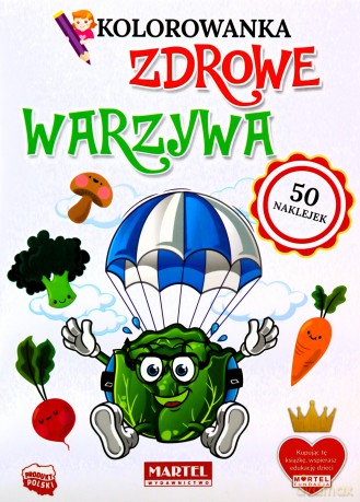 Kolorowanka z naklejkami Zdrowe warzywa [KSIĄŻKA]