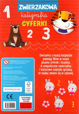 ZWIERZAKOWA KALIGRAFIA Cyferki [KSIĄŻKA]