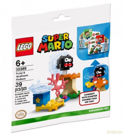 LEGO Super Mario Fuzzy i platforma z grzybem (30389) [KLOCKI]