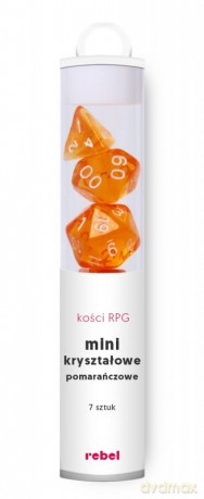 Komplet kości Mini Kryształowe Pomarańczowe