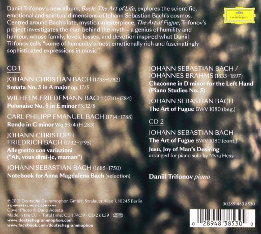 Daniil Trifonov: Bach: The Rt Of Life [CD]