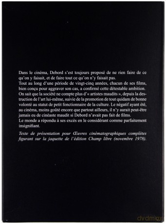 Guy Debord Contre Le Cinema [BOX] [4DVD]