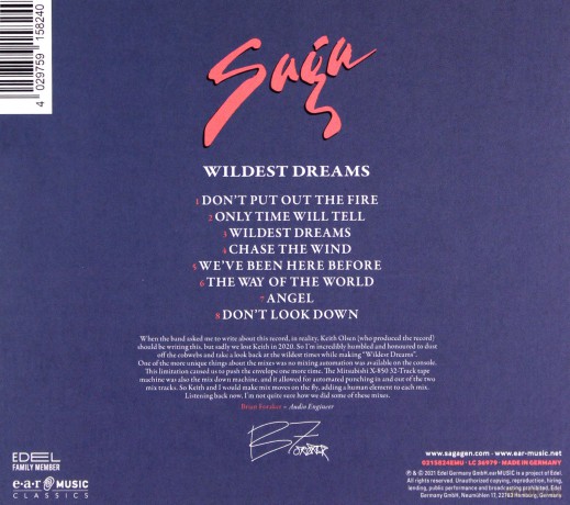 Saga: Wildest Dreams (digipack) [CD]