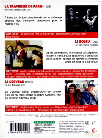 Bourvil: The Brain / The Crossing of Paris / The King's Avenger (Mózg / Czarny rynek w Paryżu / Garbus) [BOX] [3DVD]