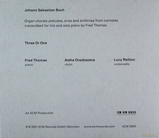 Fred Thomas: Bach/ Three For One [CD]