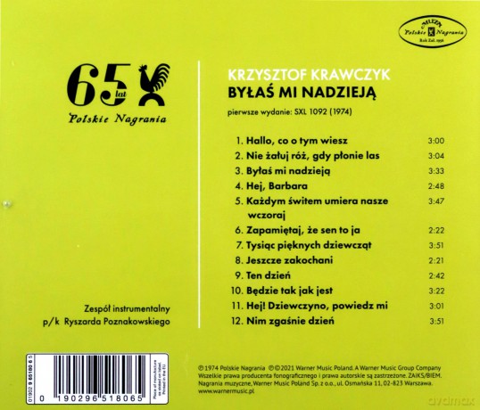 Krzysztof Krawczyk: Była Mi Nadzieją [CD]