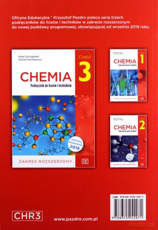 Chemia LO 3 podręcznik zakres rozszerzony - Rafał Szmigielski, Witold Danikiewicz [KSIĄŻKA]