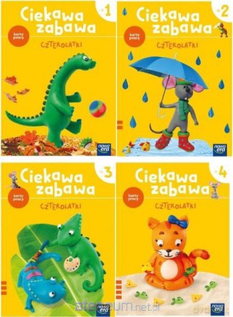 Ciekawa zabawa 4-latki Karty pracy cz. 1-4 2021 - Magdalena Ledwoń [KSIĄŻKA]